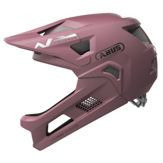 Casco MTB ABUS YOUDROP FF Junior Blush Rosso