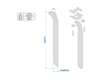 Reggisella RITCHEY WCS LINK TWO-BOLT Arretramento 20mm