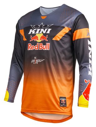 Maglia O'NEAL MXC Kini Red Bull 2.0 a maniche lunghe grigia/arancione - vista frontale