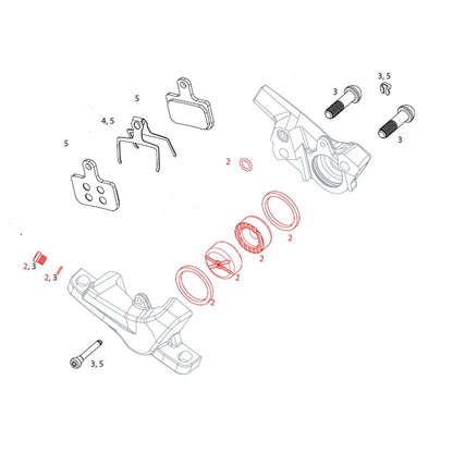 Kit Pistoni e Guarnizioni Pinza SRAM LEVEL #11.5018.020.003