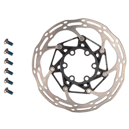Disco SRAM CENTERLINE Arrotondato 6 Fori + Viti Titanio Nero