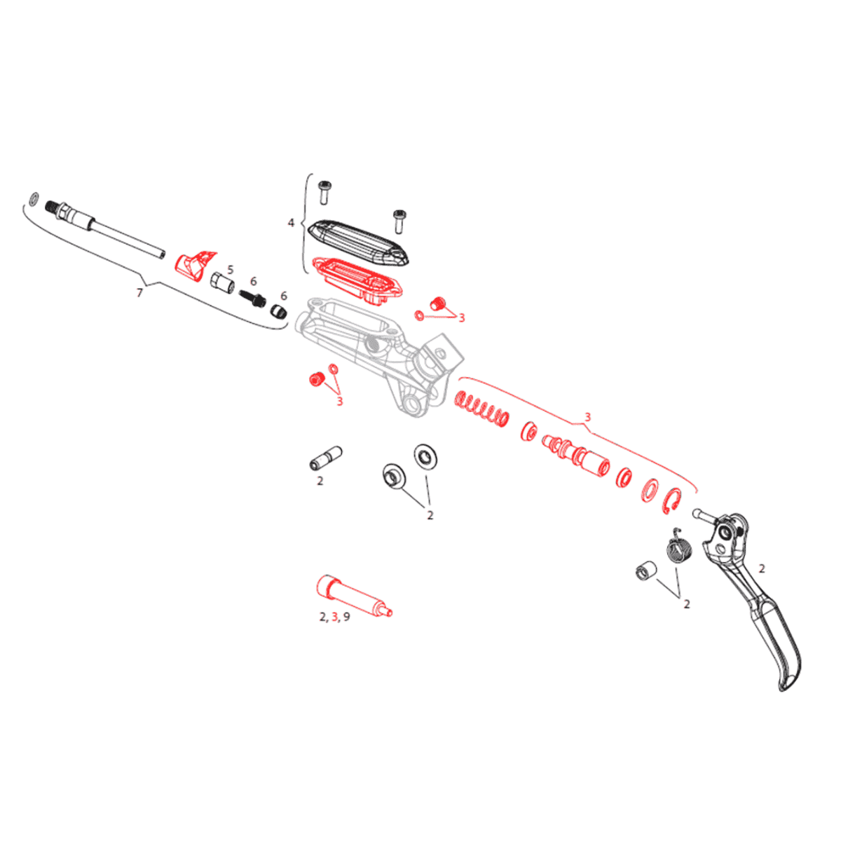 Kit de Pièces Internes pour Levier SRAM Level TL/TLM/Ultimate G2 11.5018.005.011