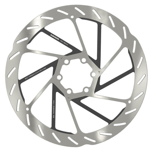 Disque SRAM HS2 Arrondi 6 Trous Argent/Noir