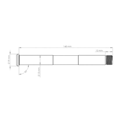 Asse Ruota Anteriore BURGTEC per Forcelle Rockshox 15x100 mm Nero