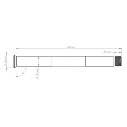 Asse ruota anteriore BURGTEC ROCKSHOX BOOST 15x110 mm