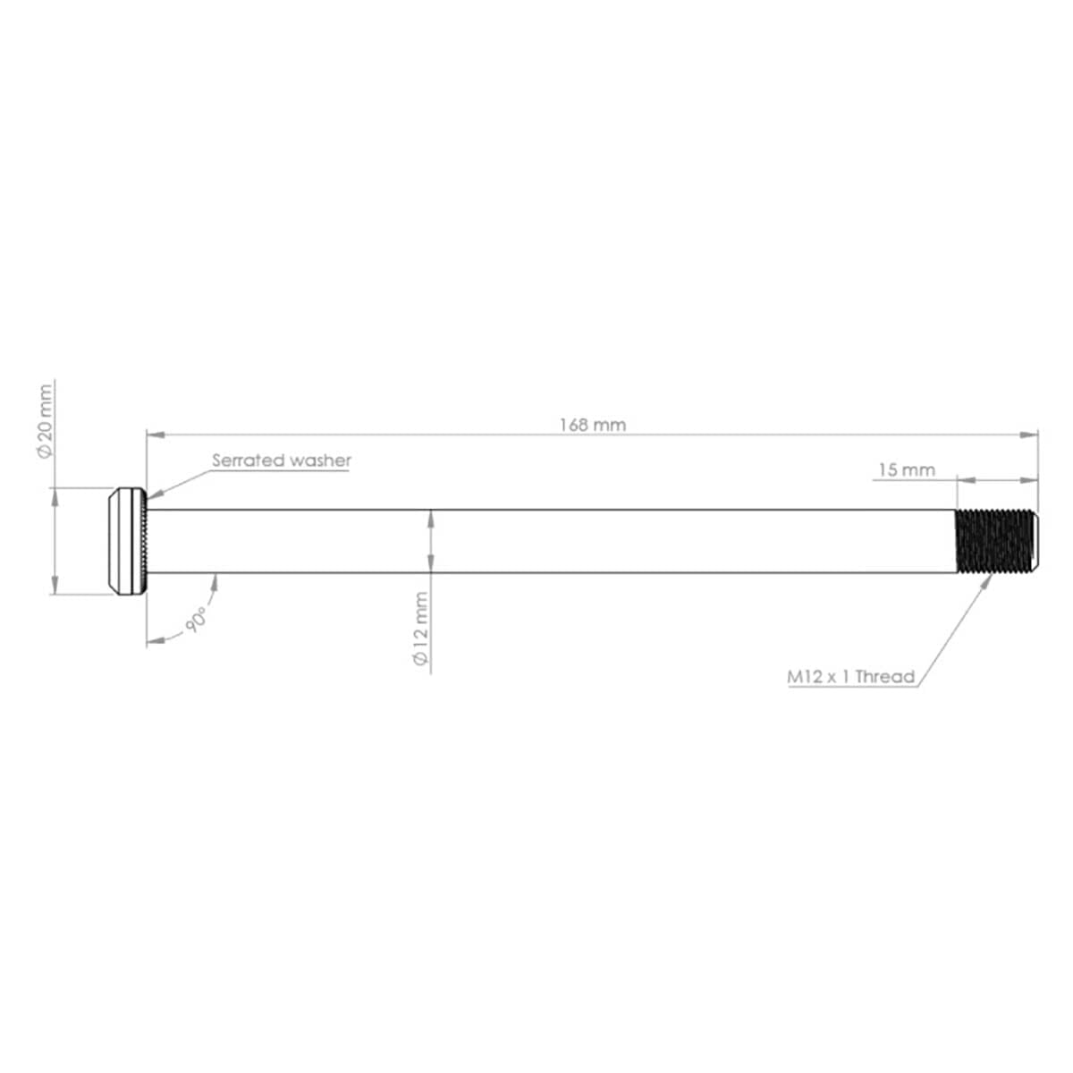 Axe de Roue Arrière BURGTEC 168,5 mm pour Cadres Santa Cruz Noir