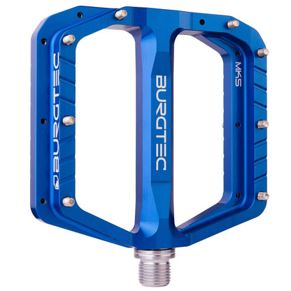 Pedali BURGTEC PENTHOUSE FLAT MK5 Asse in Acciaio Blu