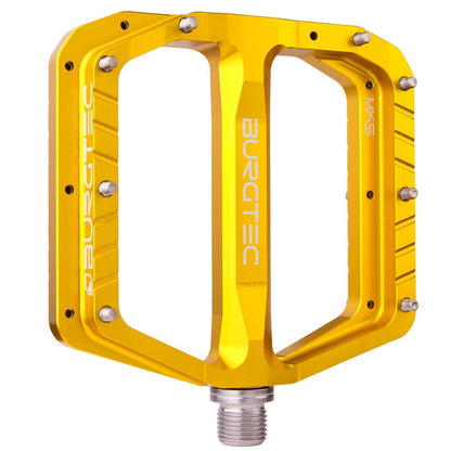 Pedali BURGTEC PENTHOUSE FLAT MK5 Asse in Acciaio Oro
