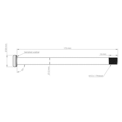 Asse Ruota Posteriore BURGTEC 173,7 mm per Telai Santa Cruz Rosa