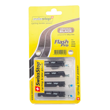 Kit 4 Pattini SWISS STOP FLASH Nero Alluminio
