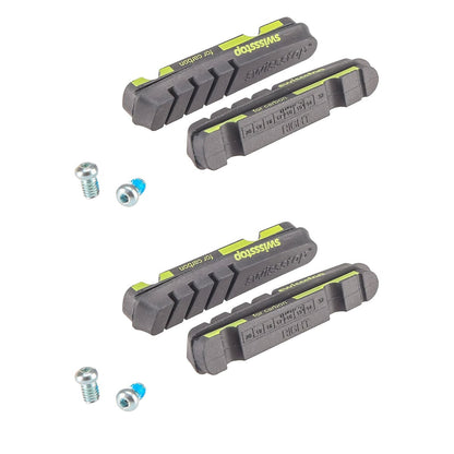 Kit 4 Pattini SWISS STOP FLASH EVO Nero Carbonio