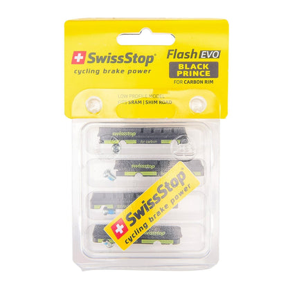 Kit 4 Pattini SWISS STOP FLASH EVO Nero Carbonio