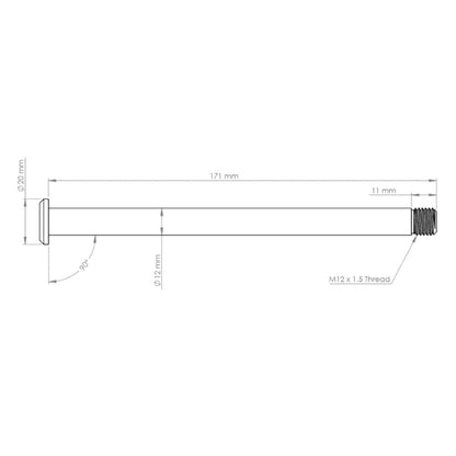 Asse Ruota Posteriore BURGTEC 171 mm per Telaio Yeti Viola