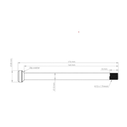 Asse Ruota Posteriore BURGTEC 175.5mm per Telai Specialized Bronze