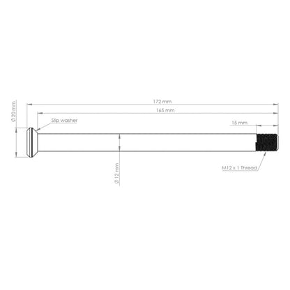 Asse Ruota Posteriore BURGTEC 172 mm per Telai Specialized Blu