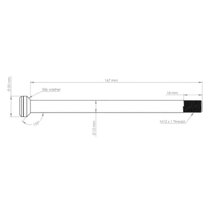 Asse Ruota Posteriore BURGTEC 171 mm per Telai Transition Viola