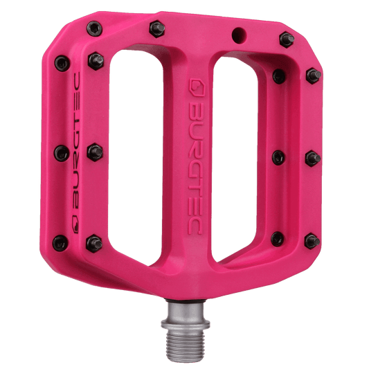 Pedali piatti BURGTEC MK4 in composito Toxic Barbie Pink