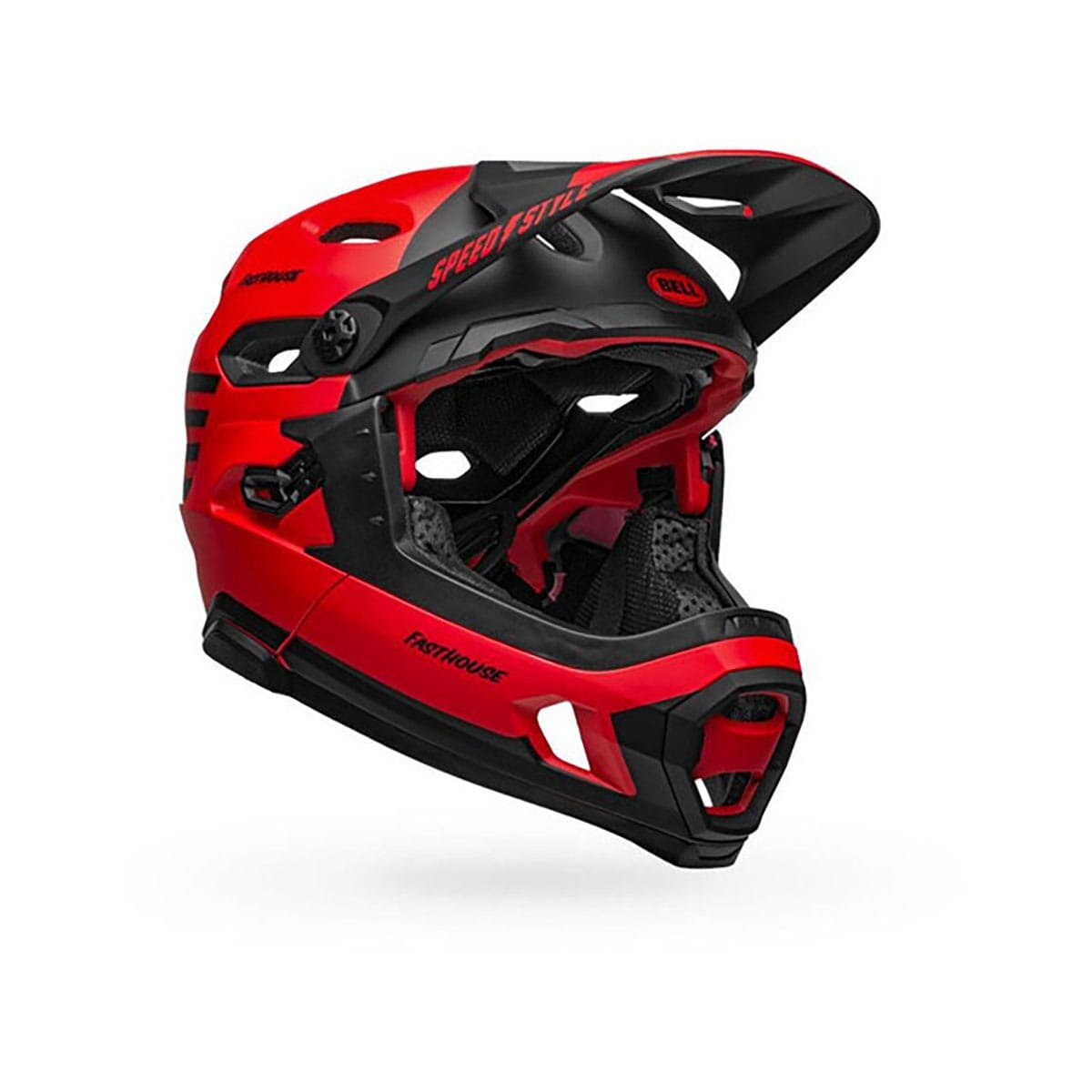 Casque VTT BELL SUPER DH MIPS FASTHOUSE Noir/Rouge