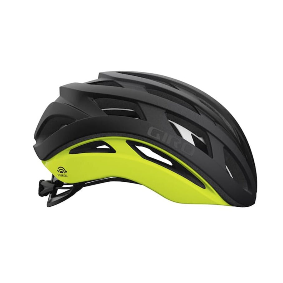 Casque Route GIRO HELIOS MIPS SPHERICAL Noir/Jaune Fluo