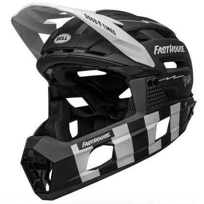 Casco MTB BELL SUPER AIR R MIPS FAST HOUSE Nero/Bianco