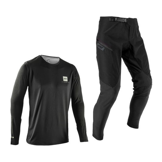 LEATT MTB GRAVITY 1.0 Kit Maglia + Pantaloni Junior Nero