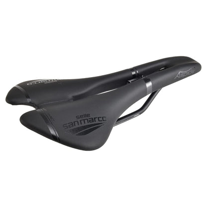 Sella SELLE SAN MARCO ASPIDE DYNAMIC OPEN FIT WIDE Rotaie Manganese Nero