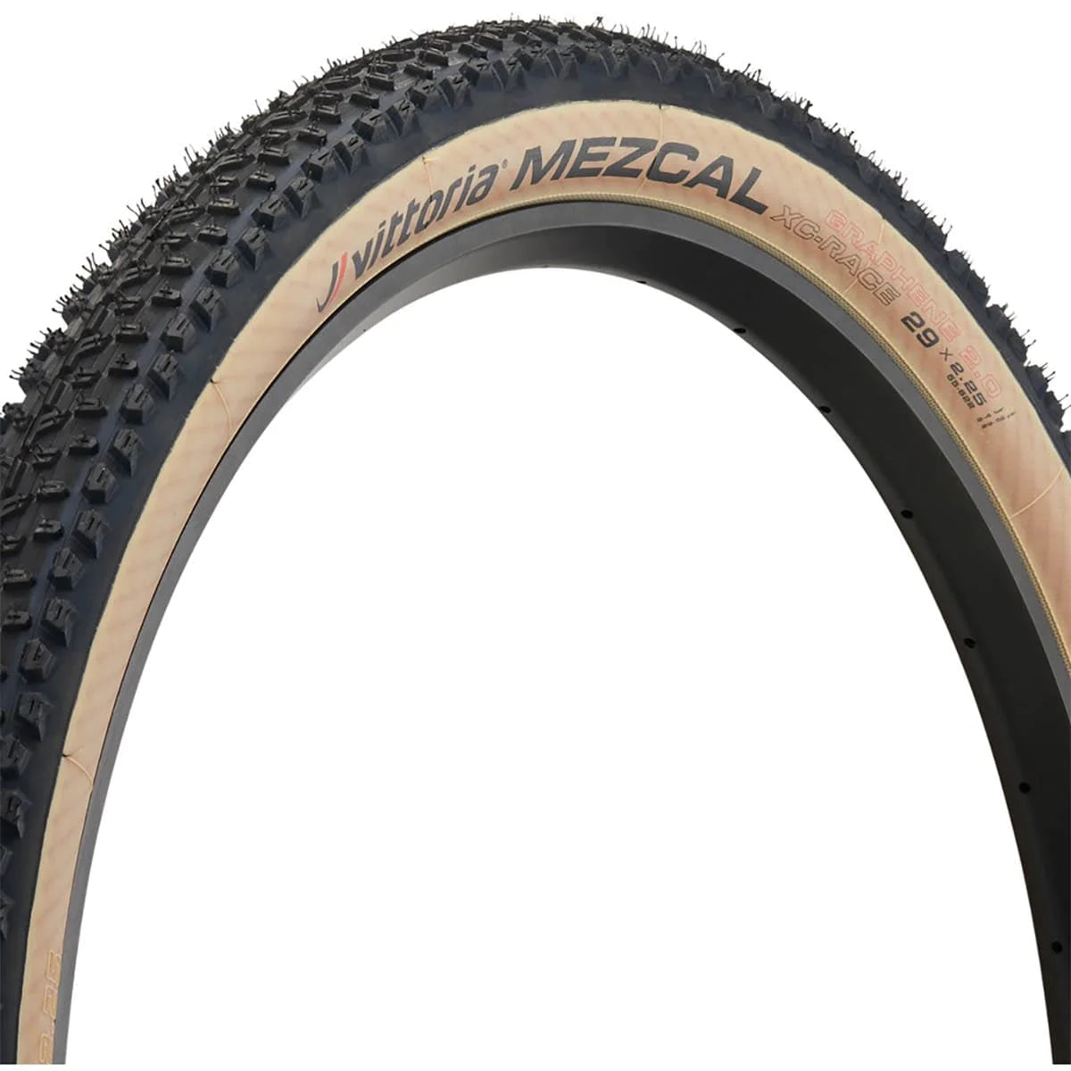 Copertone VITTORIA MEZCAL III XC RACE 29x2.35 4C Graphene 2.0 Tubeless Ready Flessibile Nero/Beige