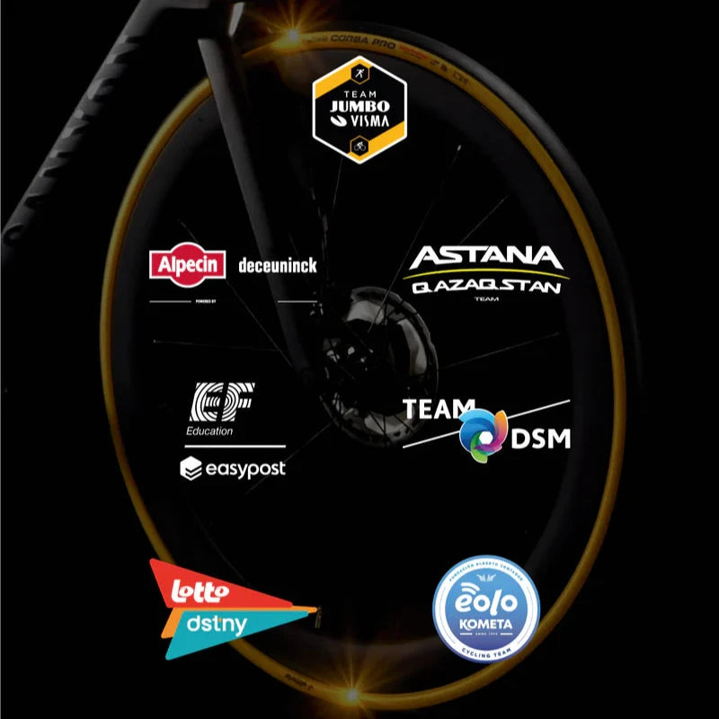 Coppia di pneumatici VITTORIA CORSA PRO 700x28c Tubeless Ready - Edizione limitata Oro