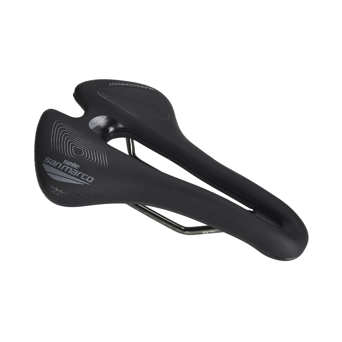 Selle SELLE SAN MARCO APSIDE SHORT SUPERCOMFORT OPEN-FIT RACING 149mm Rails Manganèse