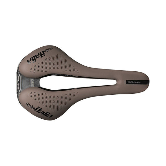 Sella SELLE ITALIA FLITE BOOST GRAVEL SUPERFLOW S Rails TI316 Marrone