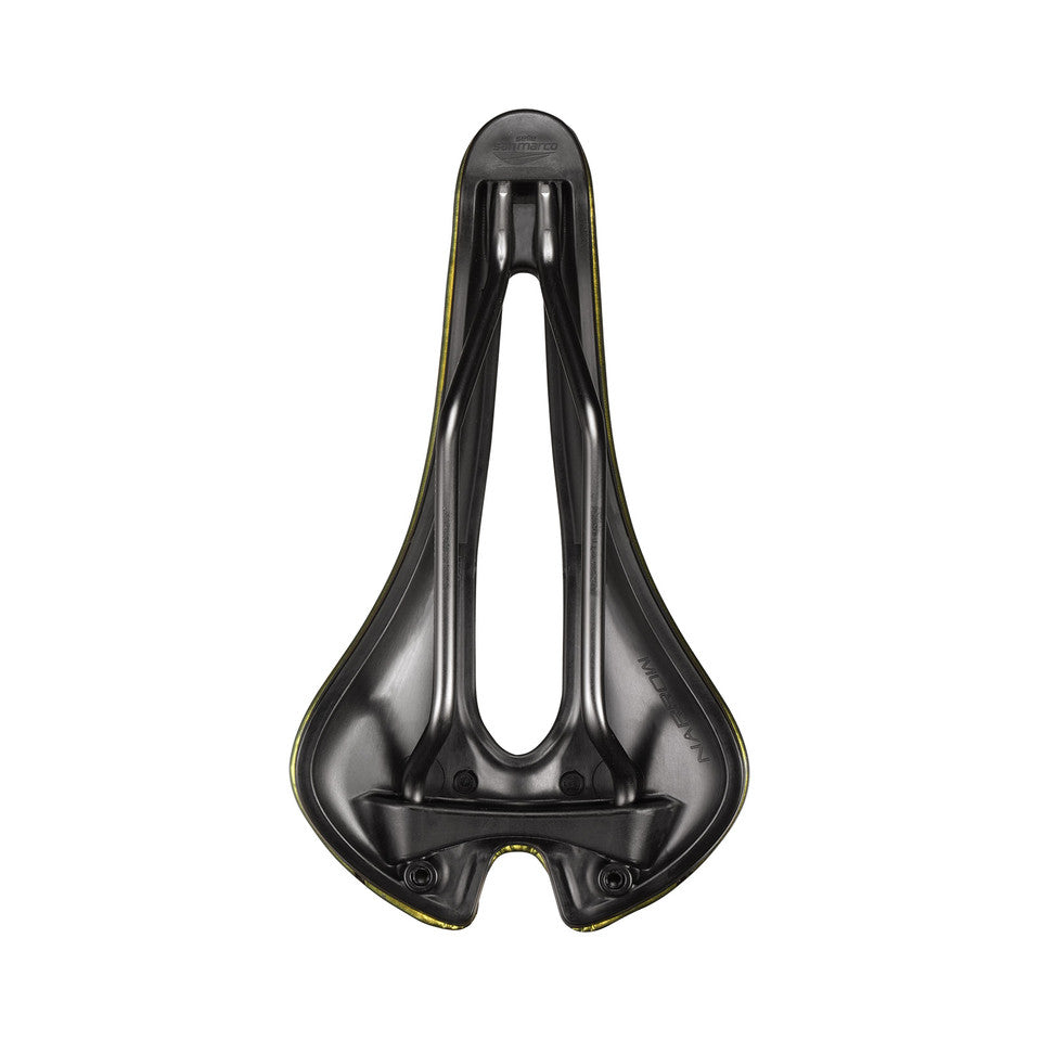 Sella SAN MARCO ASPIDE SHORT OPEN-FIT RACING S3 Larghezza 139mm Binari in acciaio Xsilite Gold