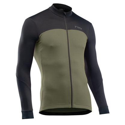 Maglia NORTHWAVE FORCE 2 Maniche Lunghe Nero/Kaki