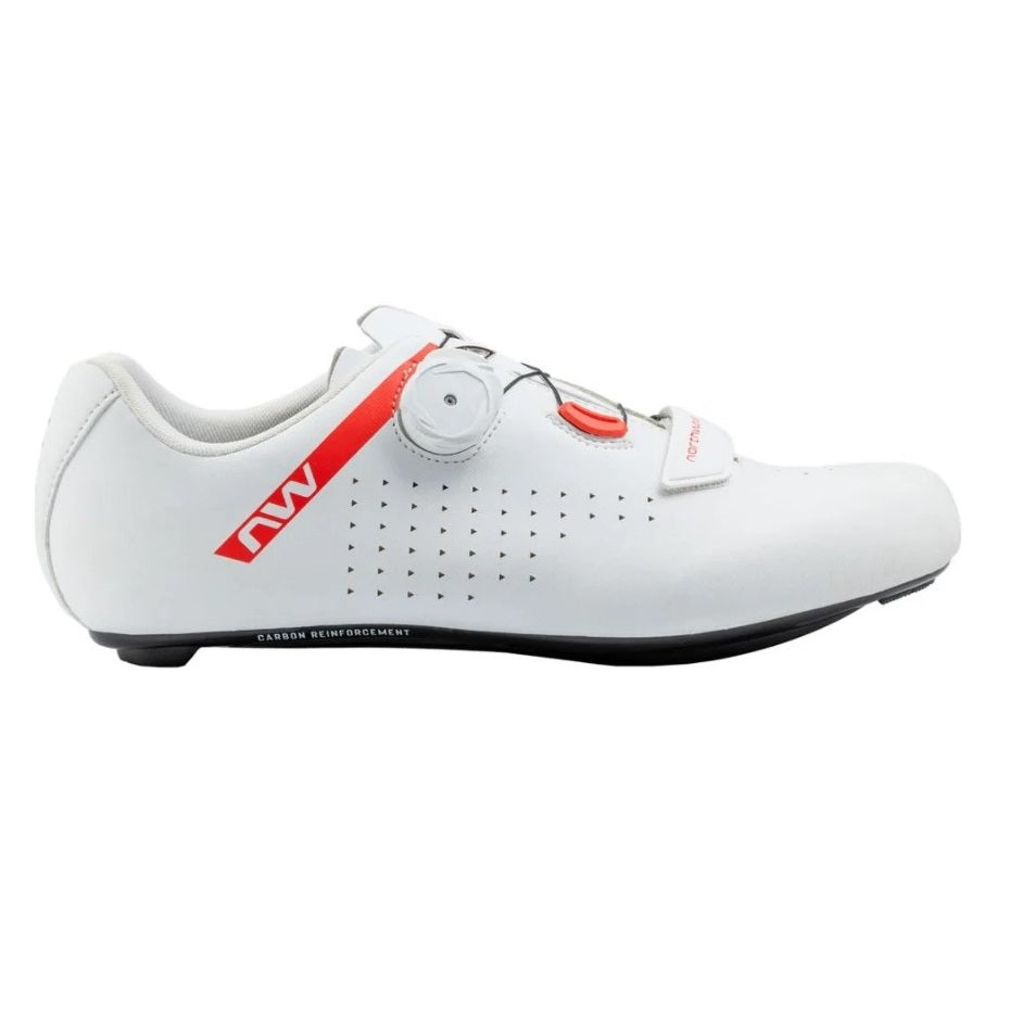 NORTHWAVE CORE PLUS 2 Scarpe da strada Bianco/Rosso Fluo