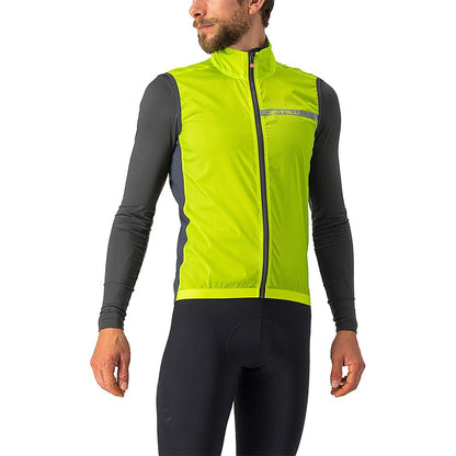 Gilet CASTELLI SQUADRA STRETCH Giallo/Grigio