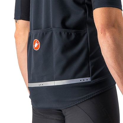 Maglia CASTELLI GABBA ROS 2 Maniche Corte Nero/Nero Reflex