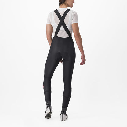 Pantalone Lungo con Bretelle CASTELLI VELOCISSIMA DT Donna Nero Reflex