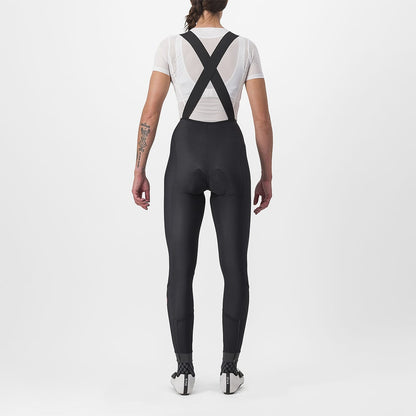 Pantalone Lungo con Bretelle CASTELLI VELOCISSIMA DT Donna Nero Reflex