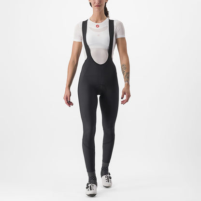 Pantalone Lungo con Bretelle CASTELLI VELOCISSIMA DT Donna Nero Reflex