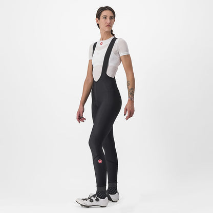 Pantalone Lungo con Bretelle CASTELLI VELOCISSIMA DT Donna Nero Reflex