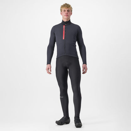 Maglia CASTELLI ENTRATA THERMAL Maniche Lunghe Nero/Rosso