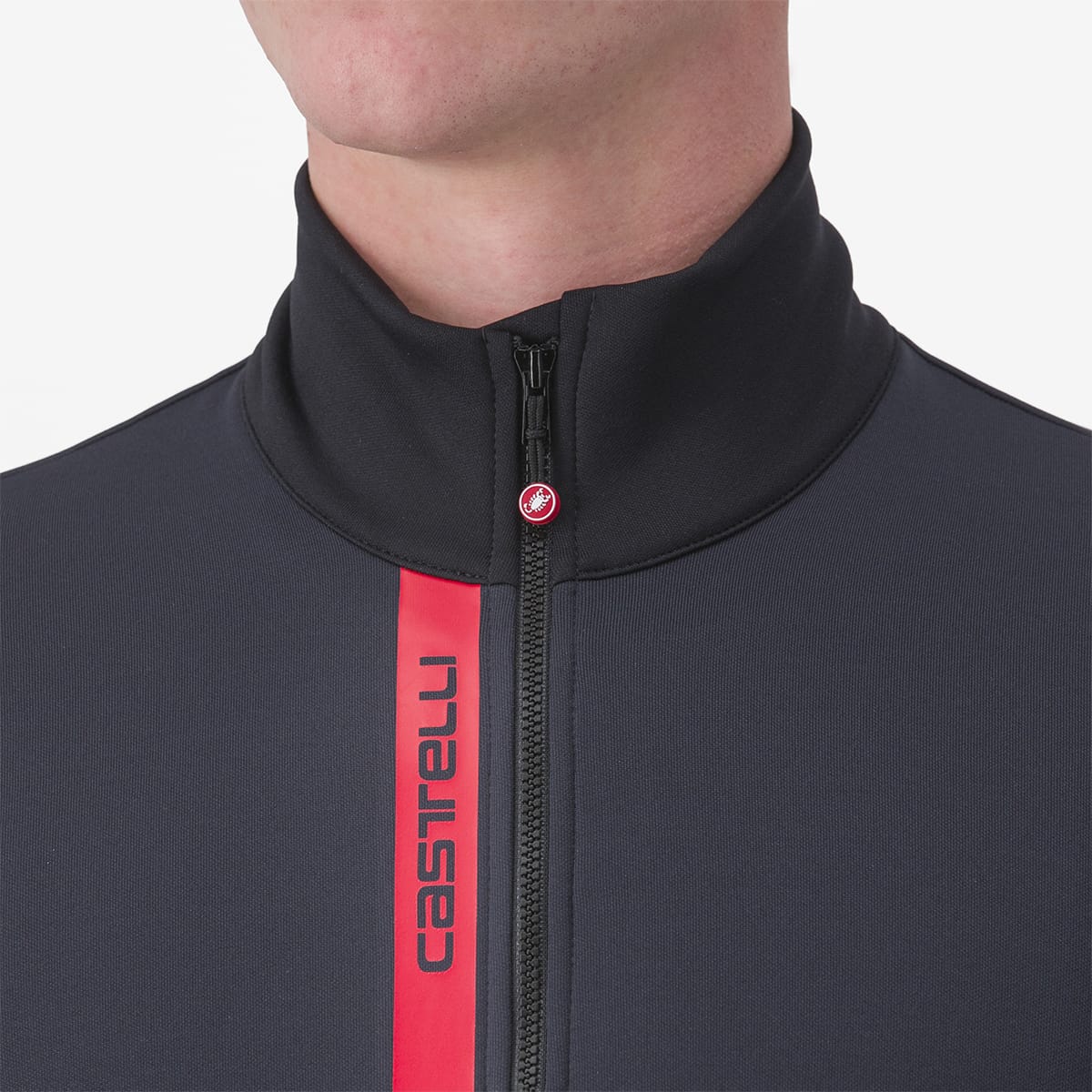 Maglia CASTELLI ENTRATA THERMAL a maniche lunghe Nero/Rosso