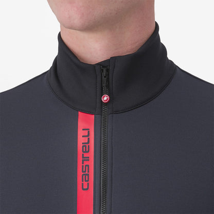 Maglia CASTELLI ENTRATA THERMAL Maniche Lunghe Nero/Rosso
