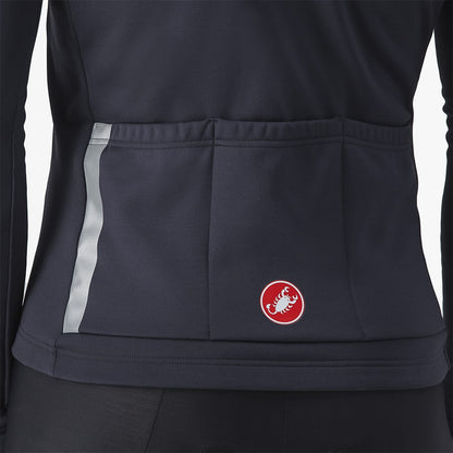 Maglia CASTELLI ENTRATA THERMAL Maniche Lunghe Nero/Rosso