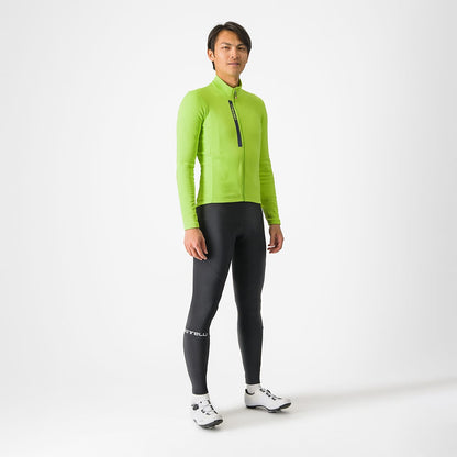 Maglia CASTELLI ENTRATA THERMAL Maniche Lunghe Giallo/Grigio