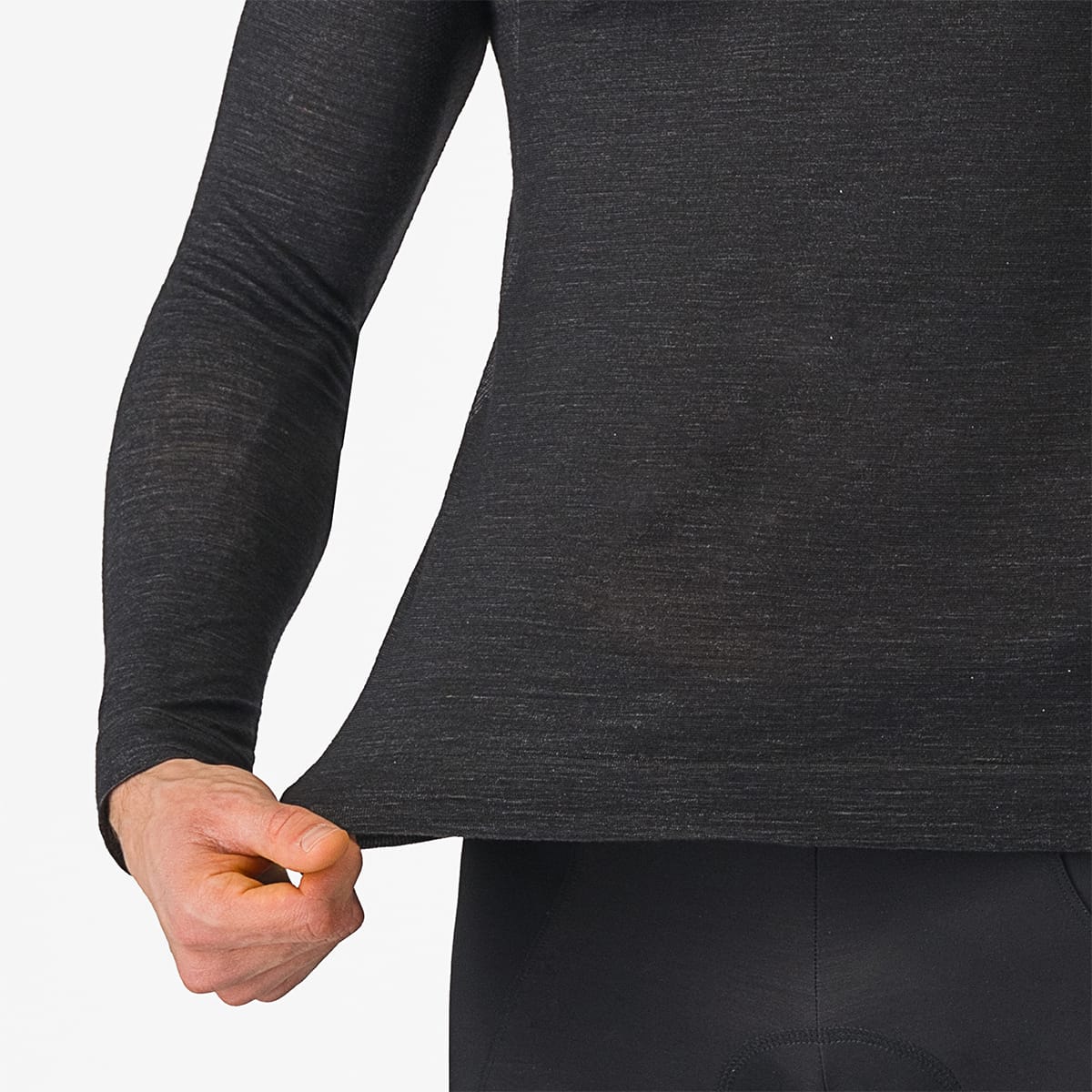 CASTELLI MERINO INTIMO A MANICHE LUNGHE Nero