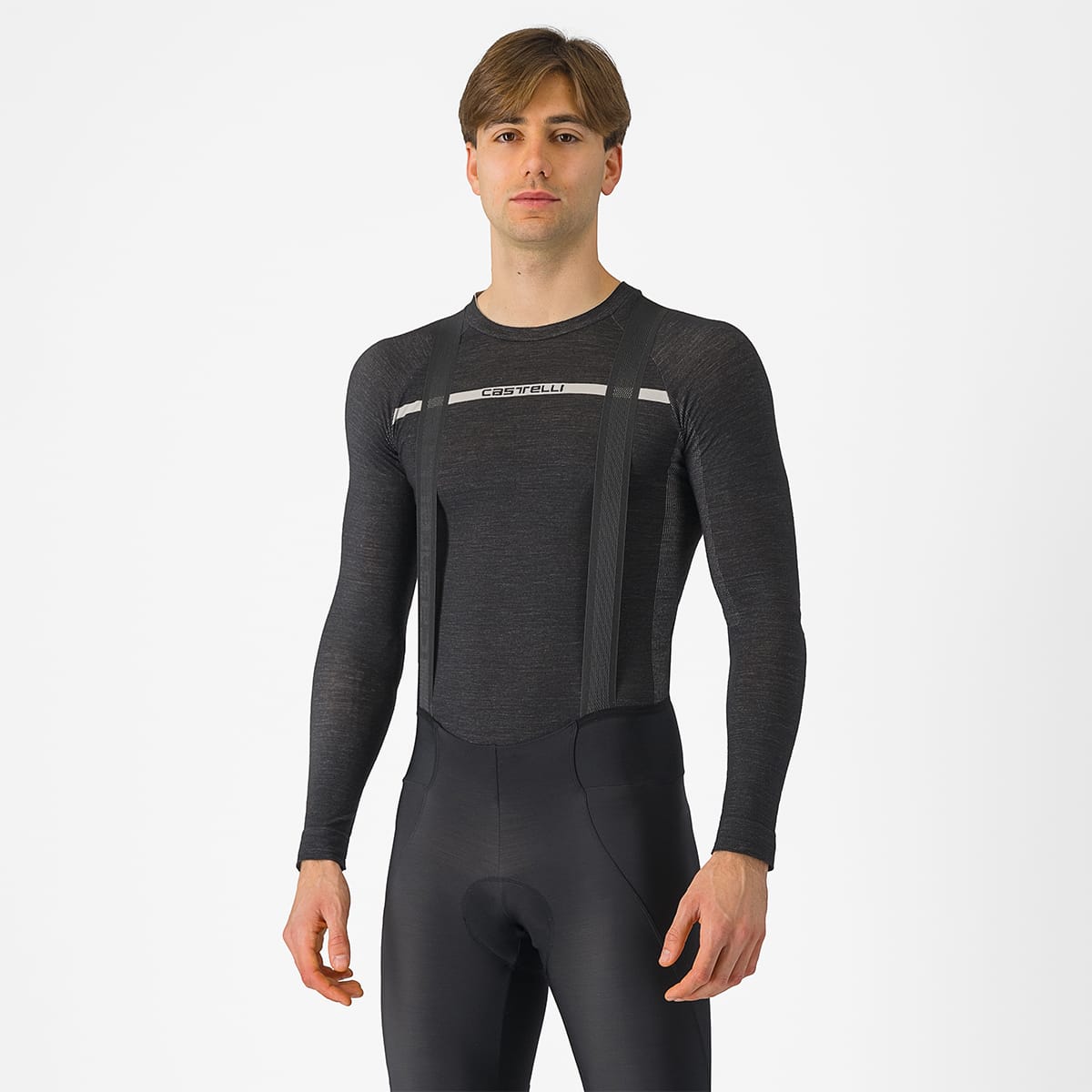 CASTELLI MERINO INTIMO A MANICHE LUNGHE Nero