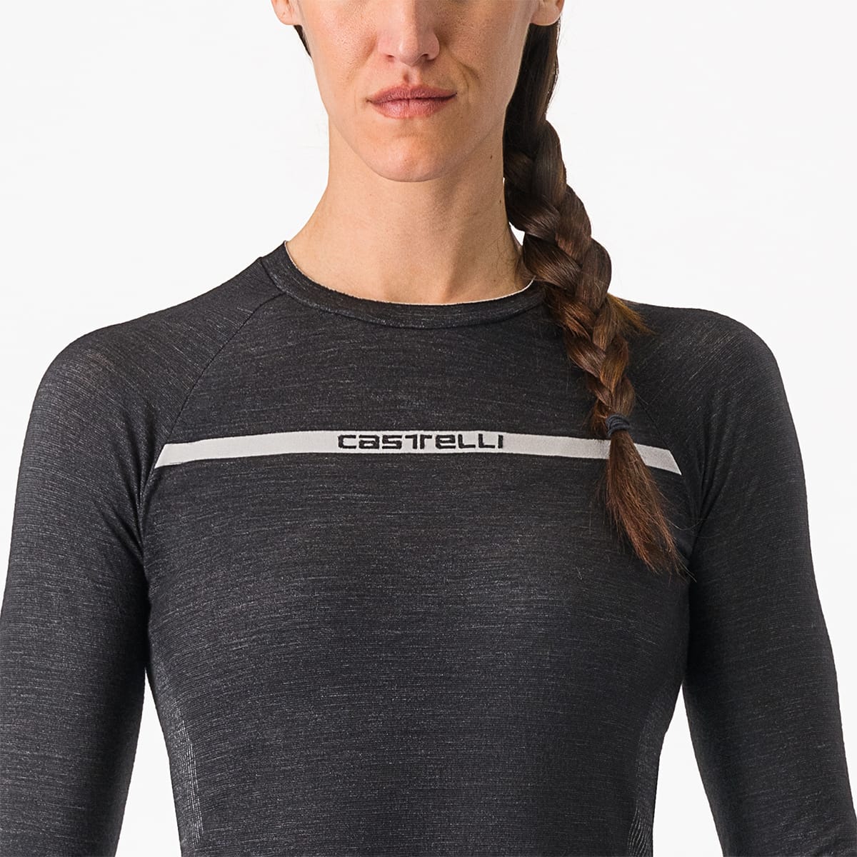 CASTELLI MERINO SEAMLESS Intimo donna a maniche lunghe Nero