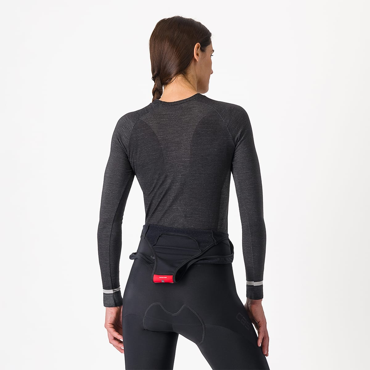 CASTELLI MERINO SEAMLESS Intimo donna a maniche lunghe Nero