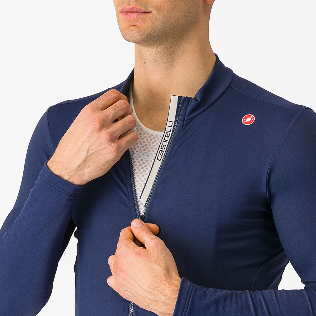 CASTELLI ESPRESSO THERMAL Maglia a maniche lunghe blu