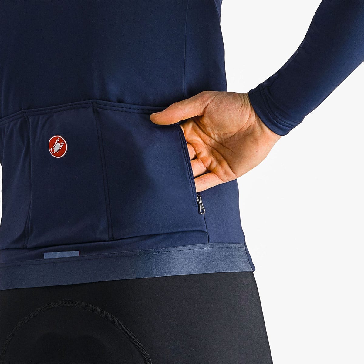 CASTELLI ESPRESSO THERMAL Maglia a maniche lunghe blu